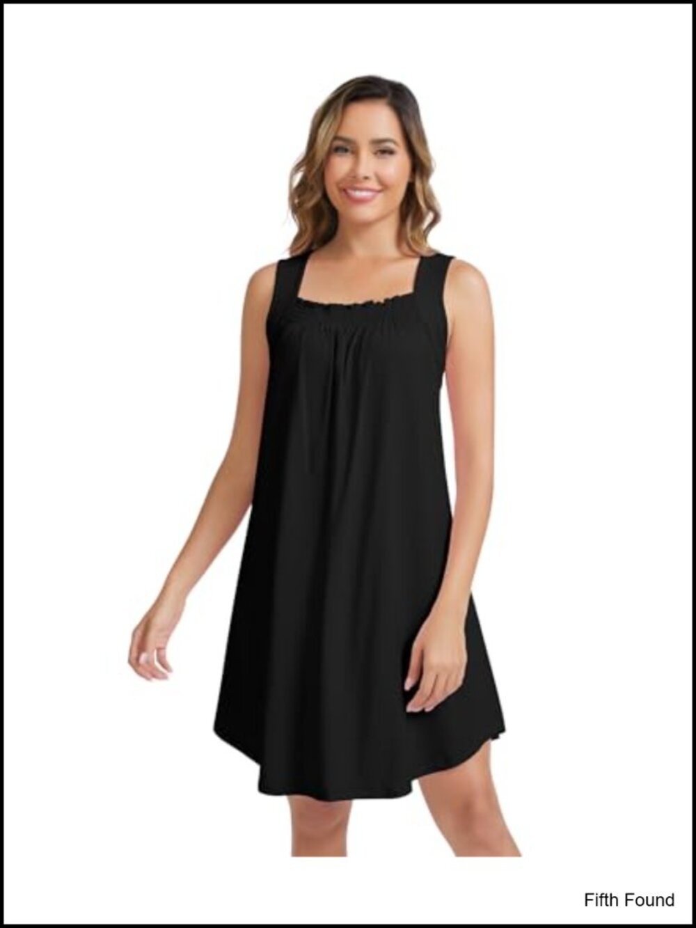 Viscose Bamboo Nightgown Sleeveless Tank Sleepshirt Crew Neck